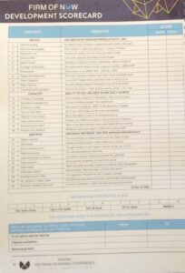 Firm of NOW - Development Scorecard